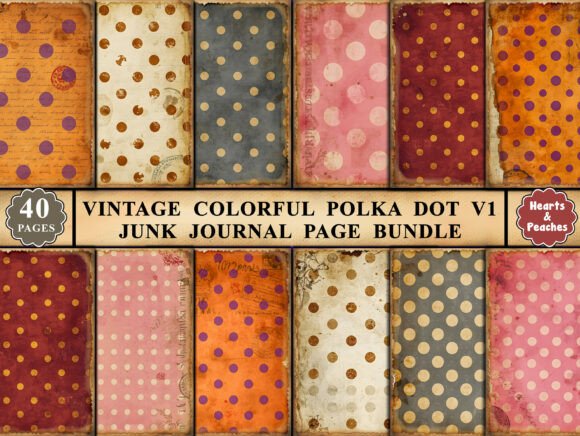 Download Vintage Colorful Polka Dot Papers V1 - Colorful Collection