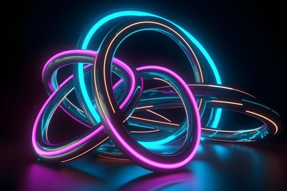 Download Colorful Neon Triangle Mosaic Background - Colorful Collection