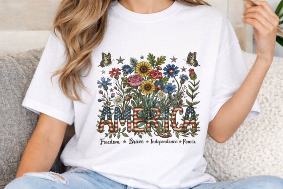 Download America PNG | Patriotic Floral Design - Floral Collection