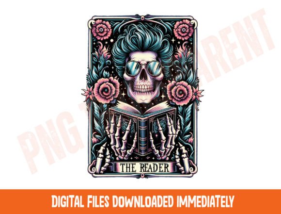 Download The Reader Tarot Card PNG, Skull Tarot - Tarot Collection