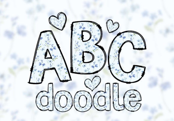 Download Doodle Floral Alphabet PNG Letters Font - Floral Collection