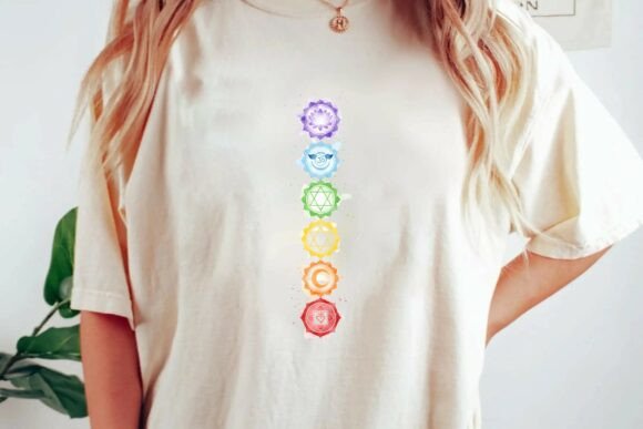 Download Vertical Watercolor 7 Chakras Spiritual Meditation Yoga Design Png - Meditation Collection