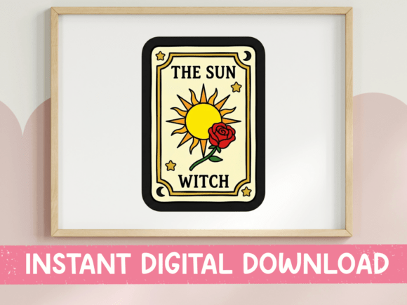 Download The Sun Witch Tarot Card SVG - Tarot Collection