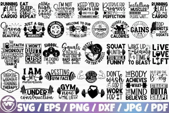 Download Workout / Gym X35 Quotes BUNDLE - Workout Collection