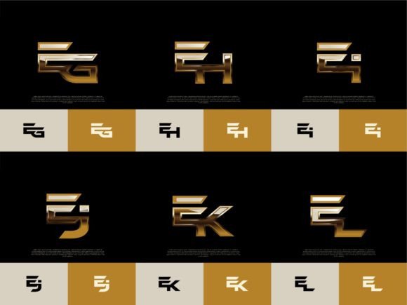 Download 6 Sets of EG-EL Initials Luxury Logos - Luxury logos Collection